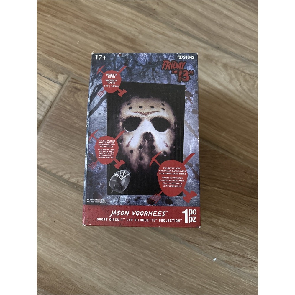 Friday the 13th Jason Voorhees Short Circuit LED Projector Gemmy Halloween